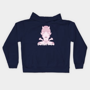 Demon Babe: Pastel Pink Demon Girl Kids Hoodie